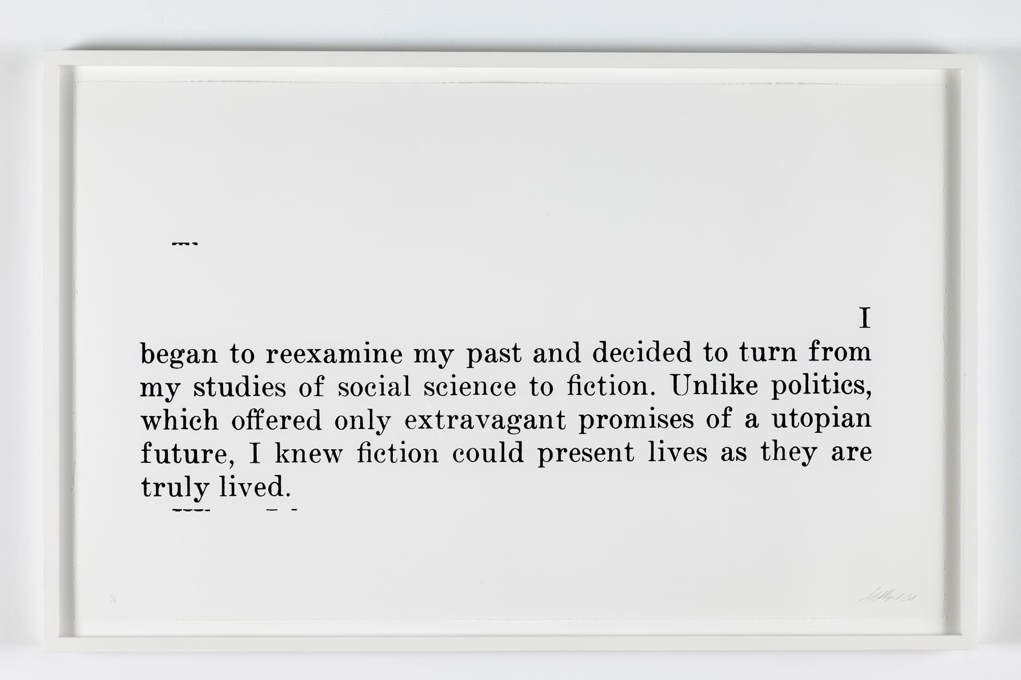 Fiction, 2011 Silkscreen on paper 32 x 48 inches Edition of 6 + 2AP