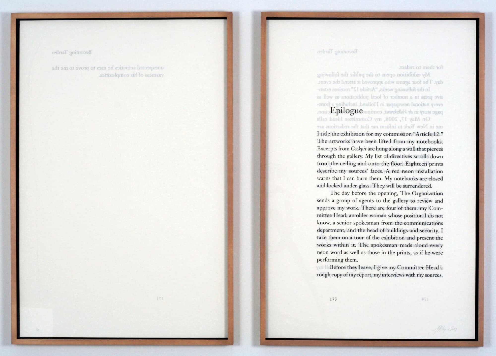 Epilogue. Silkscreen on paper. Diptych. 2009