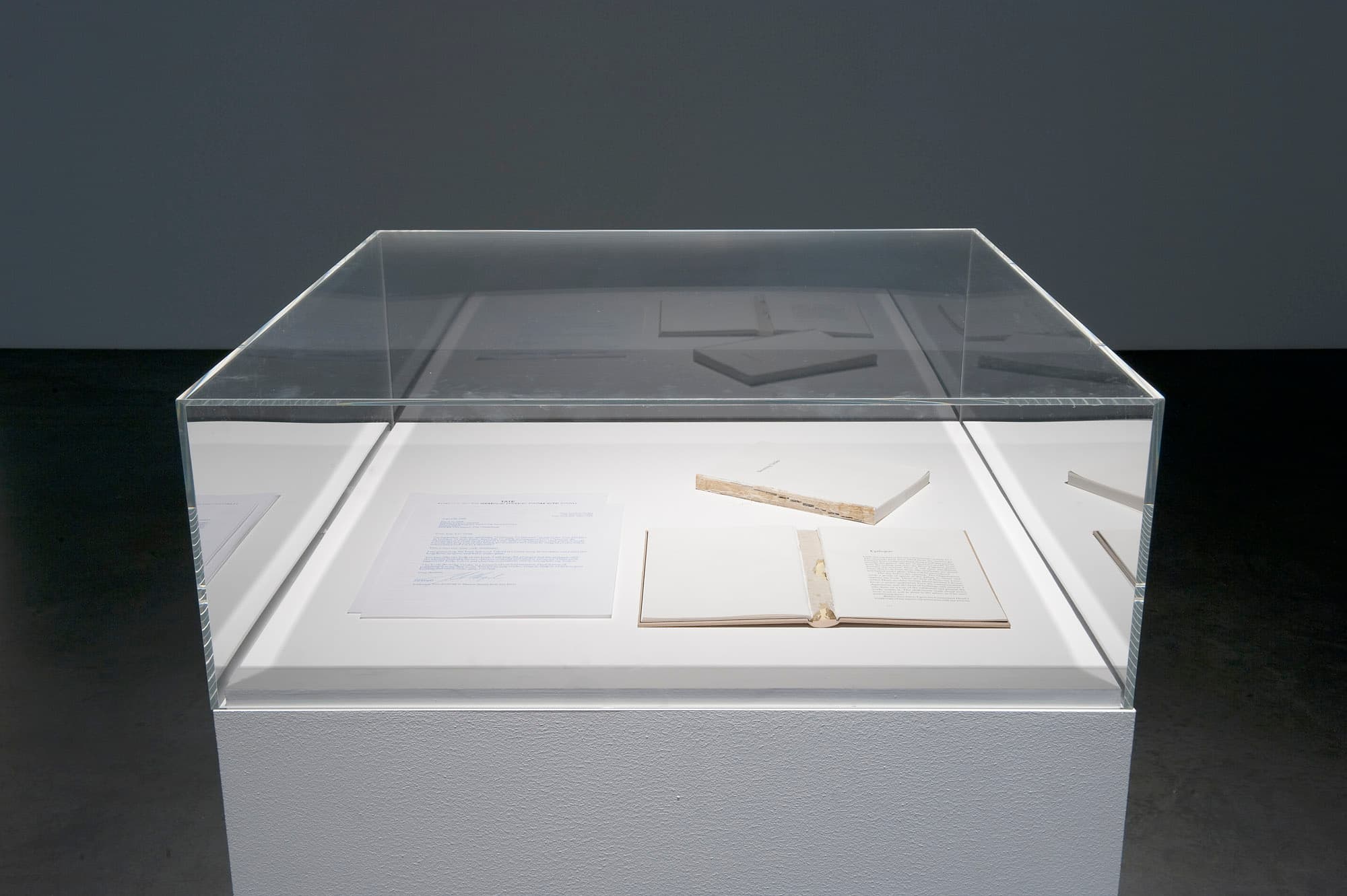 Hacked Book. Installed at Tate Modern, 2009.